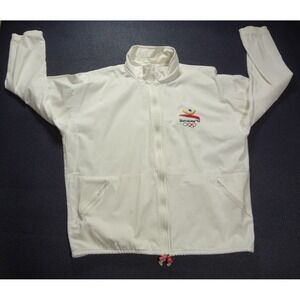 Vintage 92 Olympic Barcelona Jacket Men's Zip 3M Cotton Embroidered Large